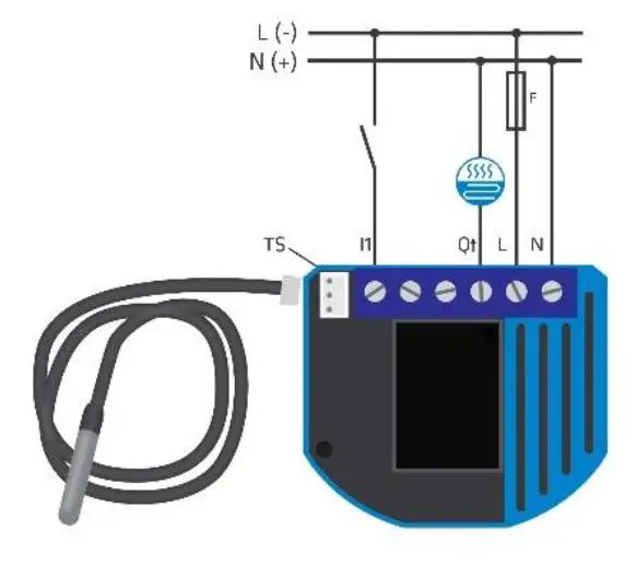 Qubino QUZMNHID3 Flush ON OFF Thermostat 2 User Manual - ELECTRICAL DIAGRAM