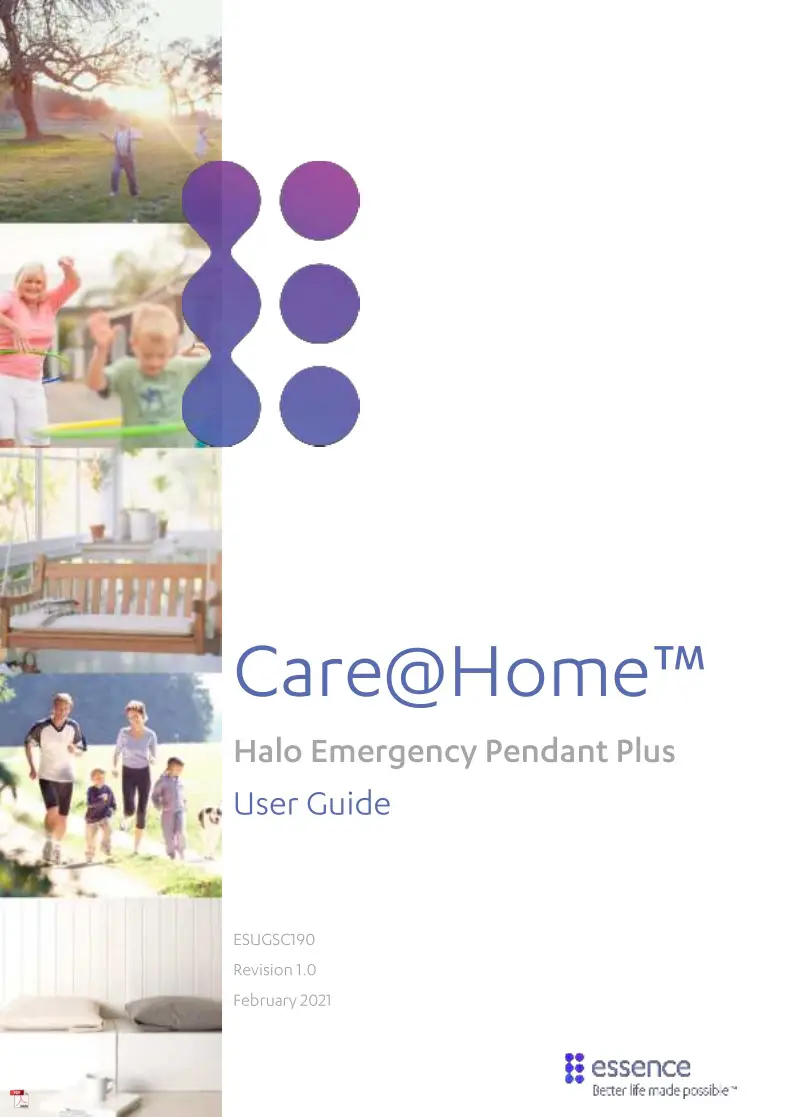 Care Home Halo Emergency Pendant Plus User Guide