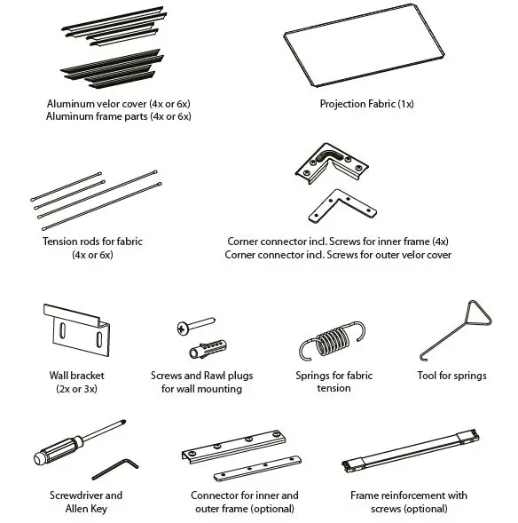 DELUXX 1000004656 Cinema Screen Slim Frame fig1