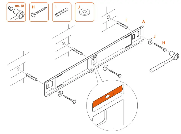 vogel s TVM 3200 Series Fixed TV Wall - Attach the wall mount to the wall 3