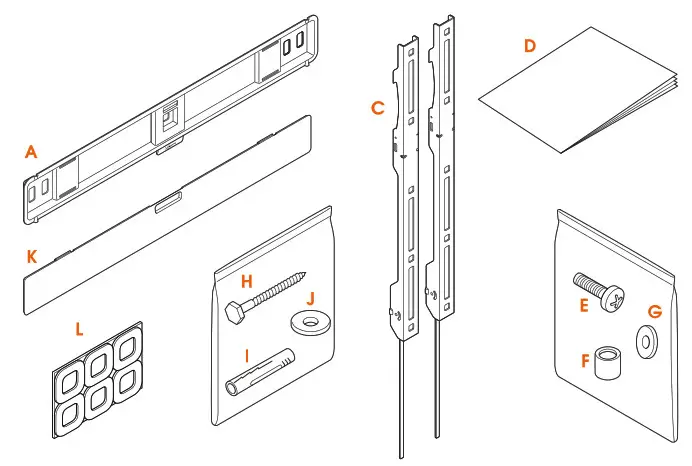 vogel s TVM 3200 Series Fixed TV Wall - What’s in your box