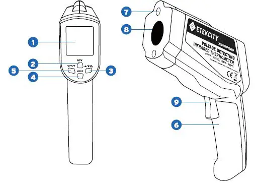 ETEKCITY Lasergrip 1025D Voltage Fig3