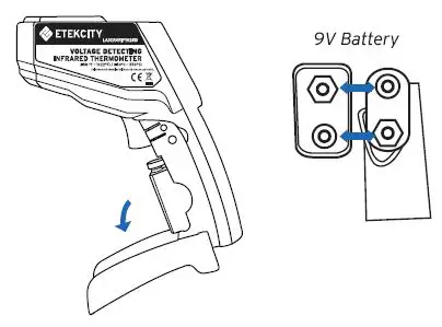 ETEKCITY Lasergrip 1025D Voltage Fig6