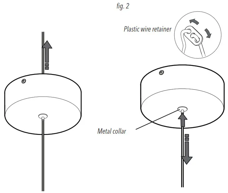 artika OME1LB BL Essence 1 Pendant LED Light Fixture - HEIGHT ADJUSTMENT