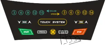 Motorized Treadmill inSPORTline T400i - Panel Keys 4