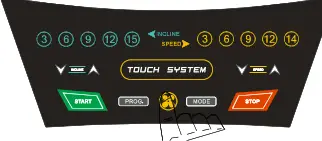 Motorized Treadmill inSPORTline T400i - Panel Keys 9