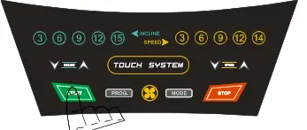 Motorized Treadmill inSPORTline T400i - Panel Keys