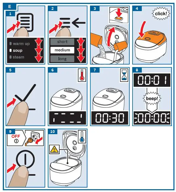 BOSCH MUC11W12 900W Autocook Multicooker fig 5