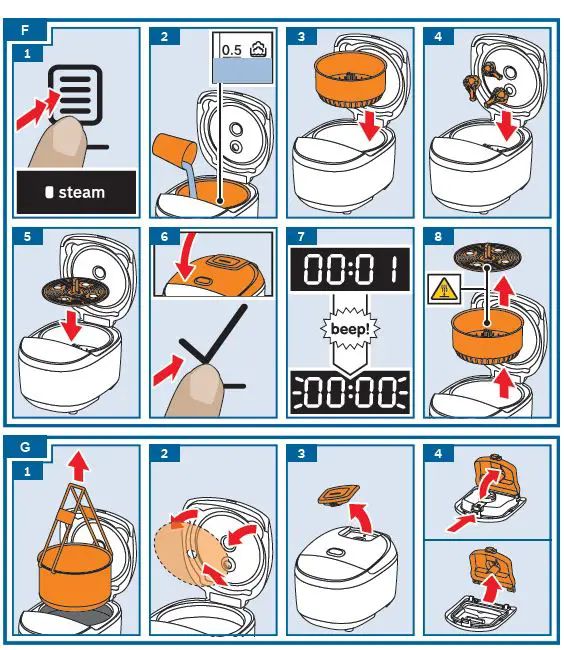 BOSCH MUC11W12 900W Autocook Multicooker fig 6