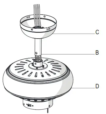 HAMPTON BAY 51750 Rockport 52-Inch Ceiling Fan- Assembly 2