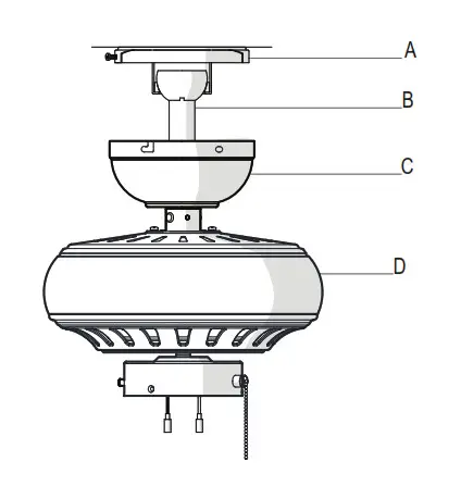 HAMPTON BAY 51750 Rockport 52-Inch Ceiling Fan- Hanging the Fan 2