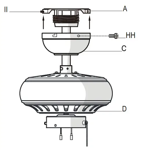 HAMPTON BAY 51750 Rockport 52-Inch Ceiling Fan- standard mount 2