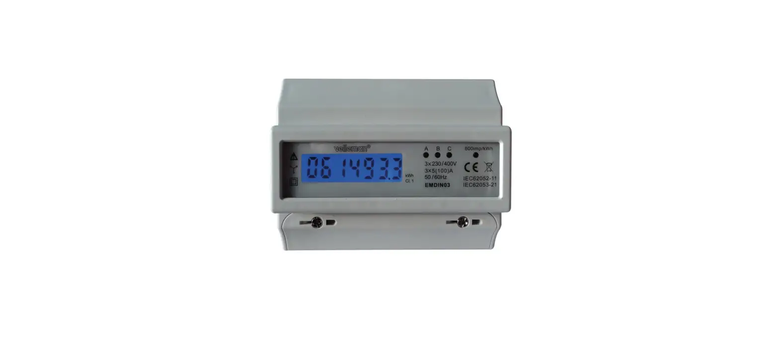 Velleman Emdin03 Three Phase Energy Meter User Manual