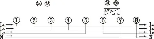 velleman EMDIN03 Three Phase Energy Meter fig 1