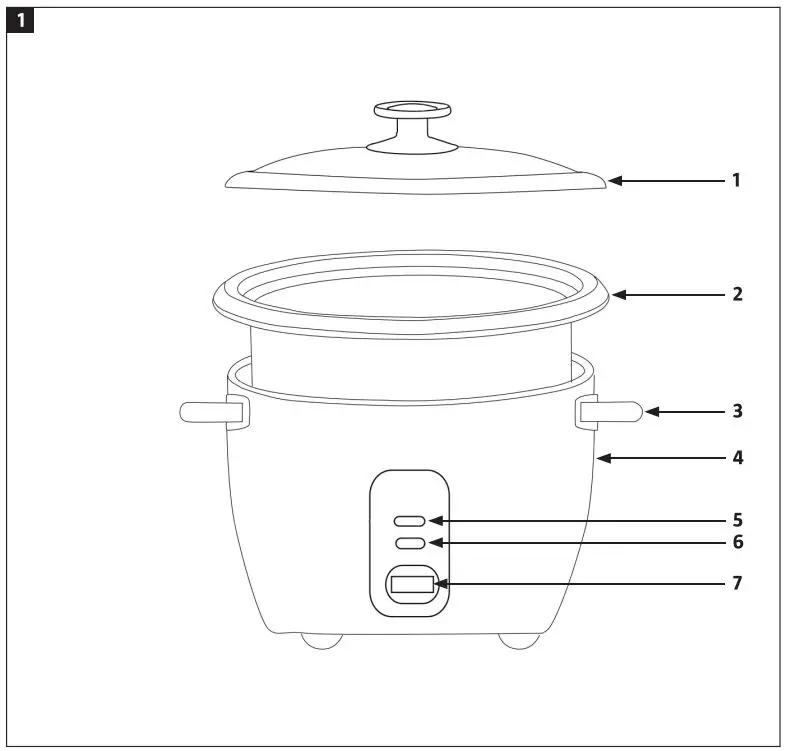 Menuett 004808 Rice Cooker Instruction Manual - Fig 1