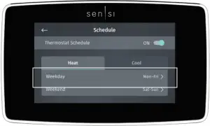 sensi Touch Smart Thermostat - Schedule 1