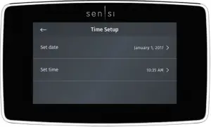 sensi Touch Smart Thermostat - Time setup 1