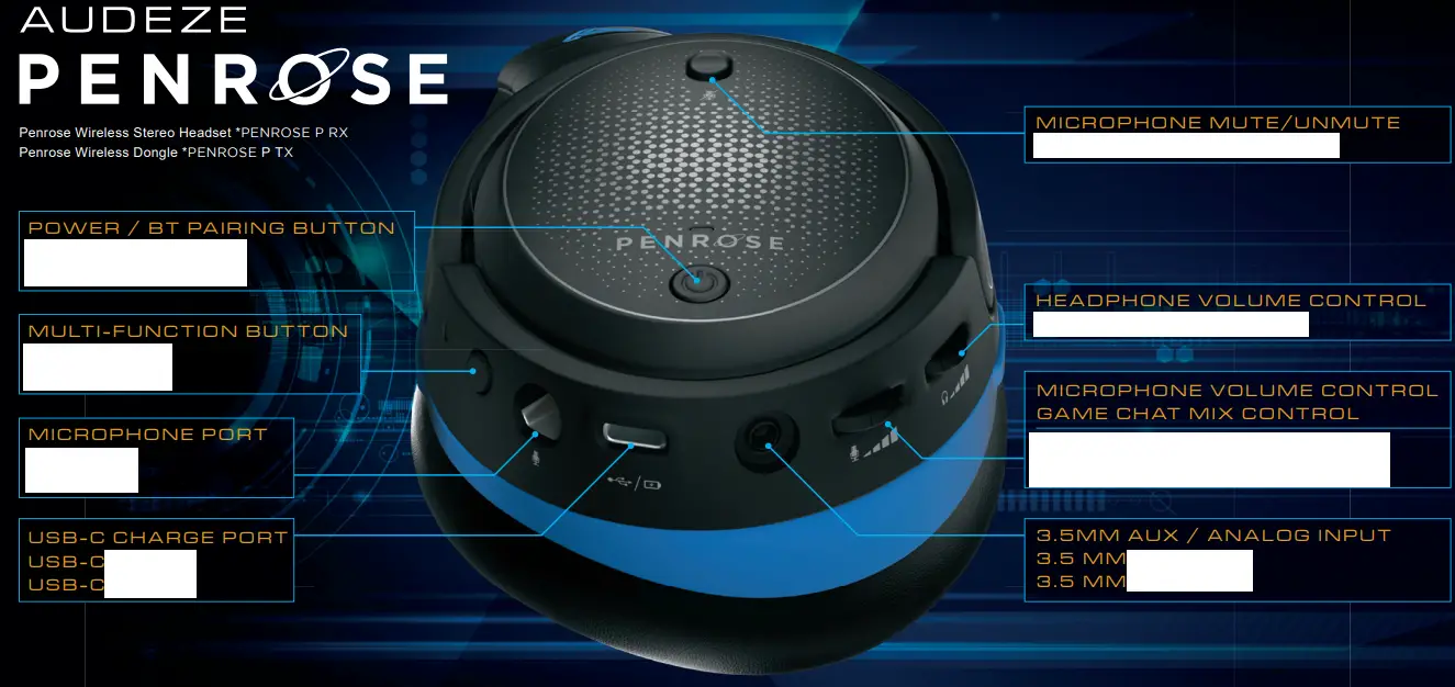 AUDEZE ACC1081 Penrose Headphone - Parts