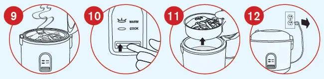 bene casa BC-43923 10-Cup Rice Cooker And Steamer fig 10