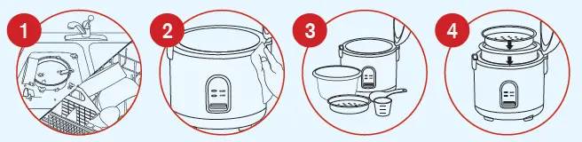 bene casa BC-43923 10-Cup Rice Cooker And Steamer fig 18