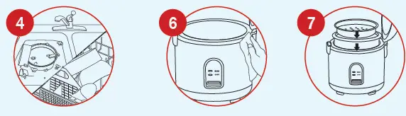 bene casa BC-43923 10-Cup Rice Cooker And Steamer fig 3