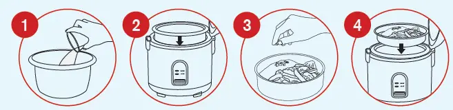 bene casa BC-43923 10-Cup Rice Cooker And Steamer fig 8