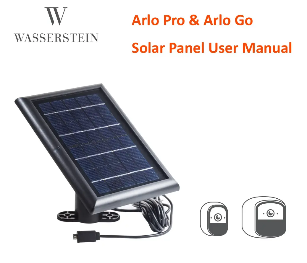 WASSERSTEIN Arlo Pro Solar Panel User Manual