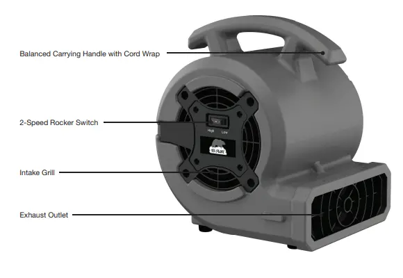 B-AiR-BA-VP-15-BL-Air-Mover-Carpet-Dryer-Floor-Blower-Fan-FIG-2