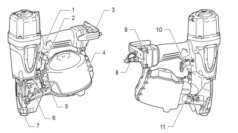makita AN613 Pneumatic Coil Nailer 2