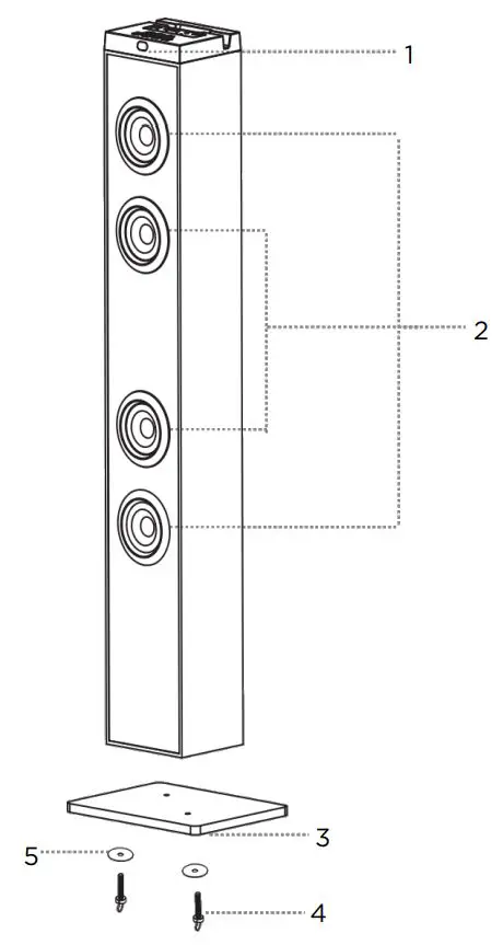 kogan Multimedia Bluetooth Tower Speaker User Guide - Setup