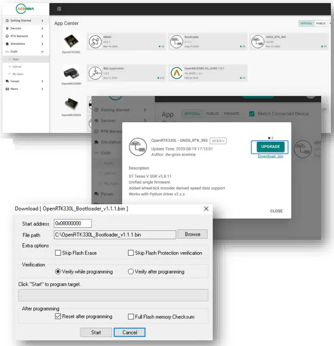 ACEINNA OpenRTK330 Evaluation Kit - app2