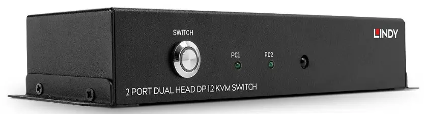 LINDY 39306 2 Port Dual Head DP 1 2 KVM Switch