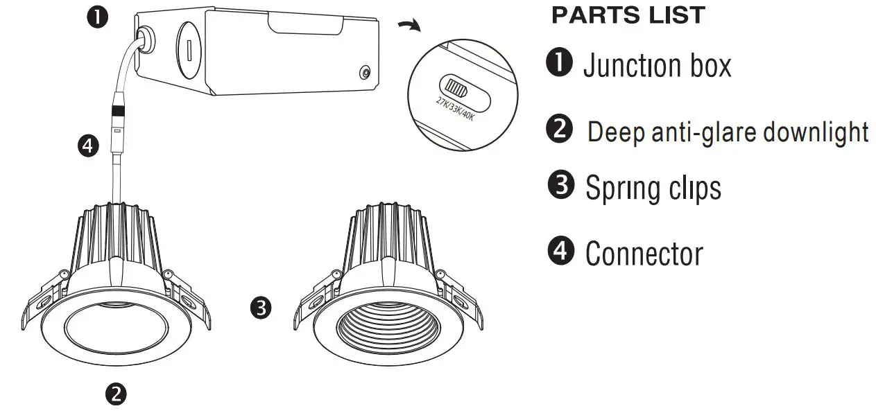 Maxxima MRL-S20803 2Round Anti-Glare - parts list