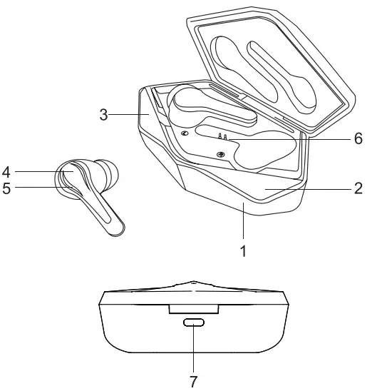 SYLVANIA SBTG133 TWS Bluetooth Gaming Light Up Earbuds-fig2