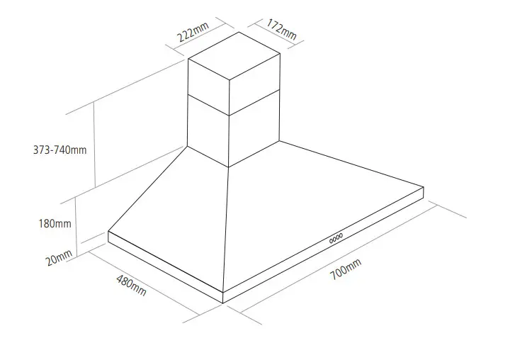Caple Wall Chimney Hood Stainless Steel