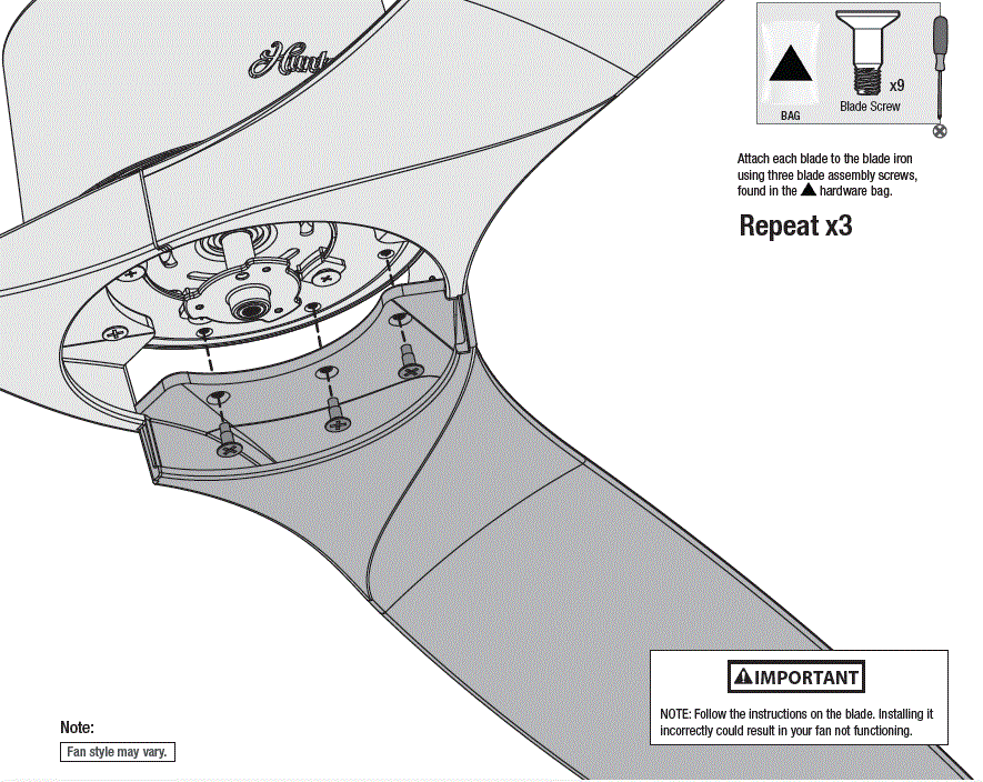 Hunter 51583 Flat Matte Black Gallegos FIG 14