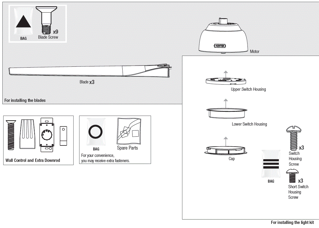 Hunter 51583 Flat Matte Black Gallegos FIG 3