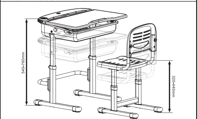 VIPACK Healthy Ergo Study Desk & Chair 9