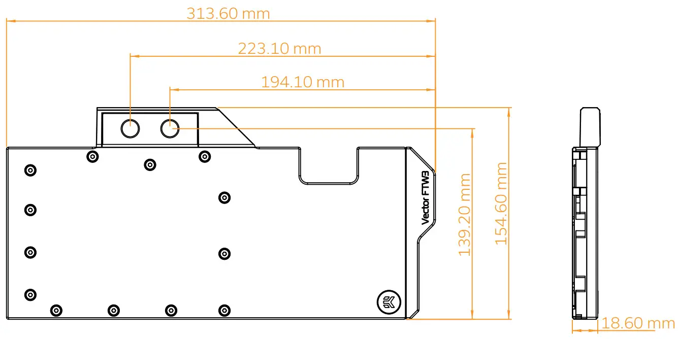 ekwb FTW3 RTX 3070 Ti EK-Quantum Vector - Figure 2