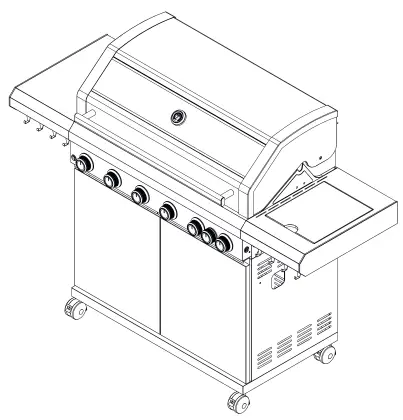 GASTRONOMY SYSTEM 623514740101 ENDEAVOUR 6 Plus 1 Burner Gas BBQ-fig1