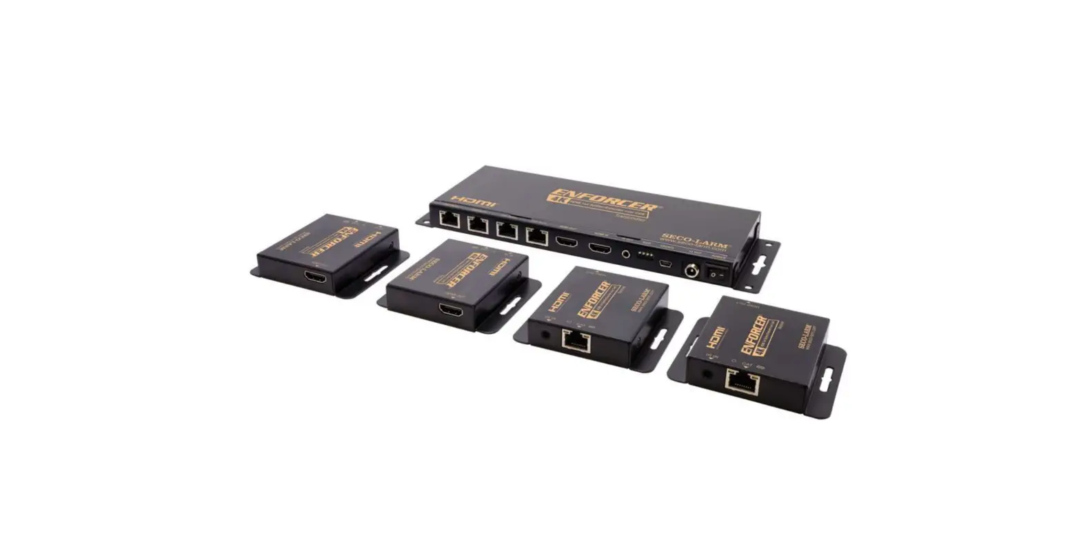 Seco-larm Mve-ah1e4-42nq Enforcer 4k Hdmi 1x4 Splitter Or Extender Over Cat6 Instruction Manual