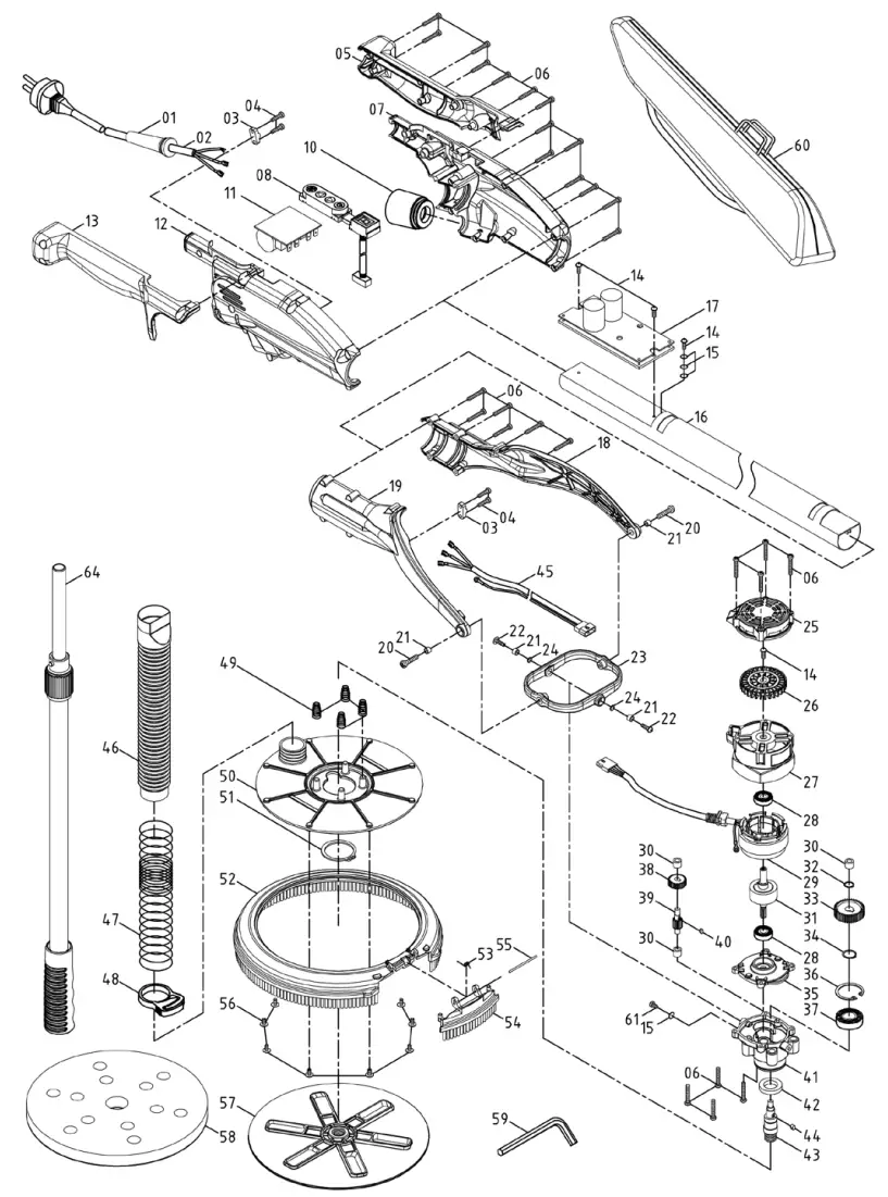 STORCH Spider 2800 L Wall and Ceiling Sander - Detailed drawing