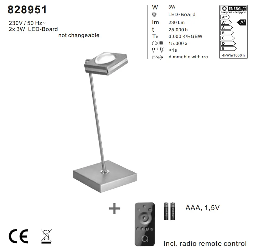 Paul Neuhaus 4461-55 Q FISHEYE LED Table Light - 3