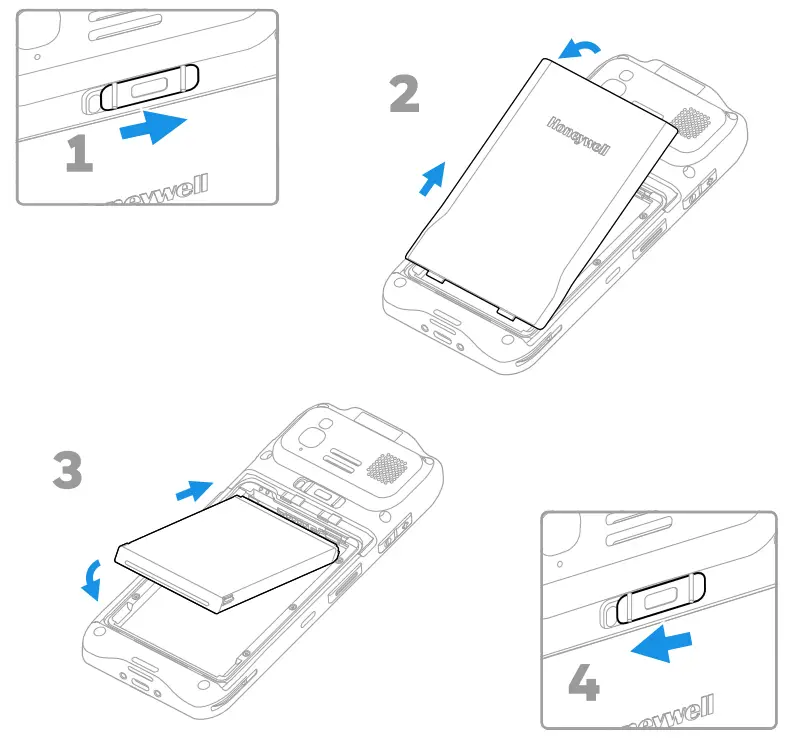 Honeywell ScanPal EDA56 Mobile Computer - install battary