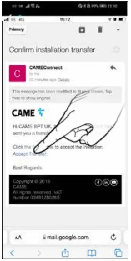 CAME BKV2000P Sliding Gate Kit - Fig 17