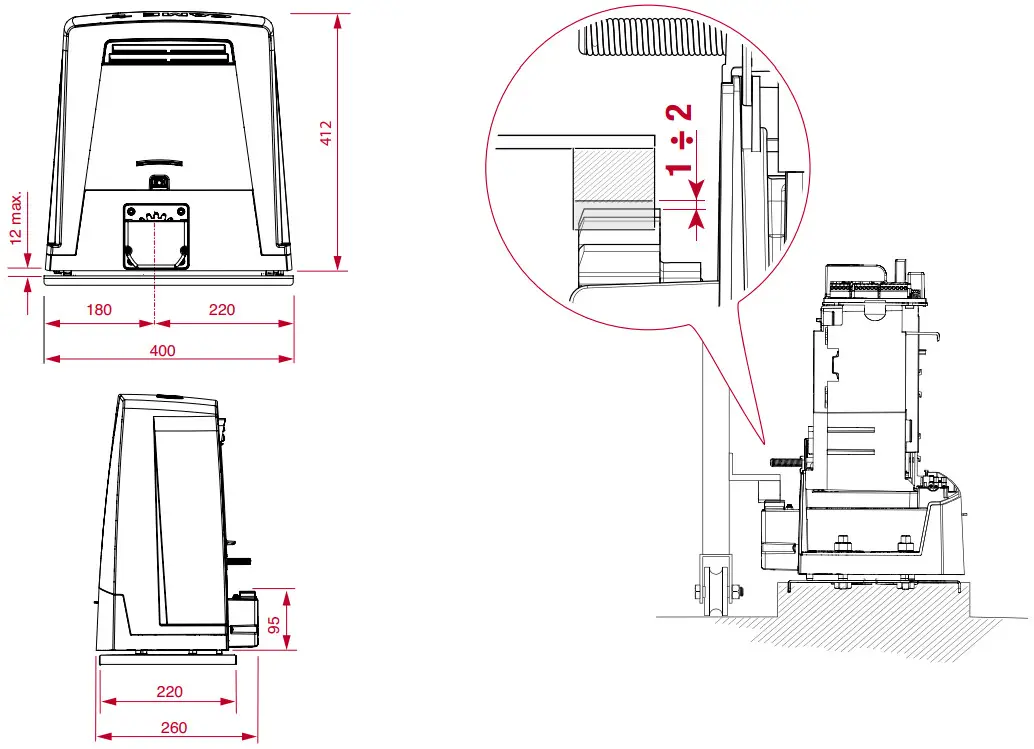 CAME BKV2000P Sliding Gate Kit - Fig 3