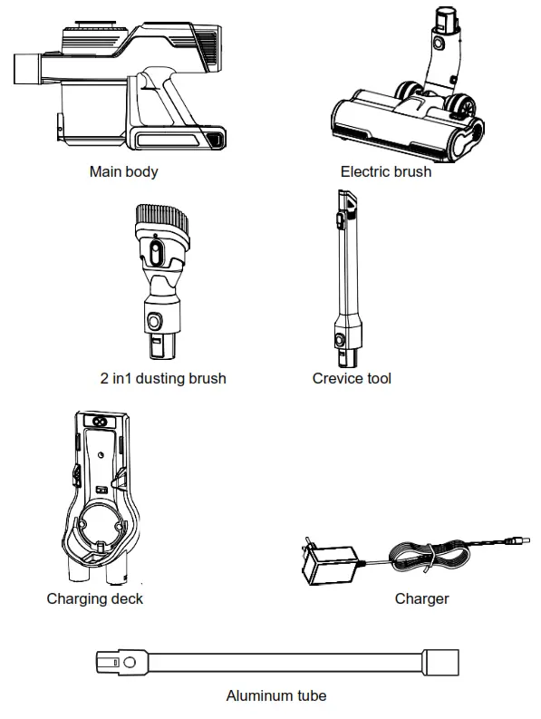 SCHNEIDER SCVC23400 Vacuum Power Ultimate - Packaging contents
