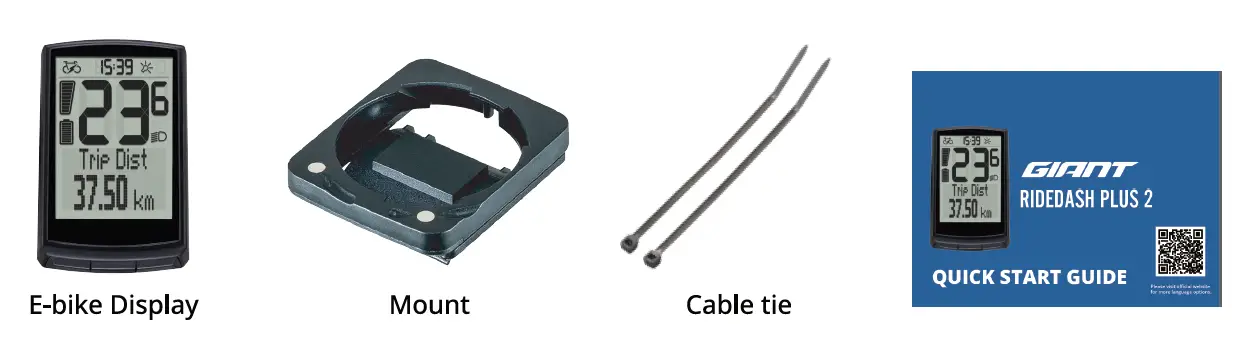 GIANT RideDash Plus 2 Electric Bike Cycling Computer Display fig (1)