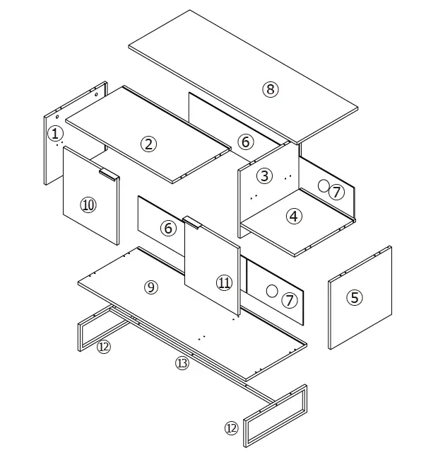 Anmytek-Stockholm-Media-Console-TV-Stand-with-Doors-FIG-1