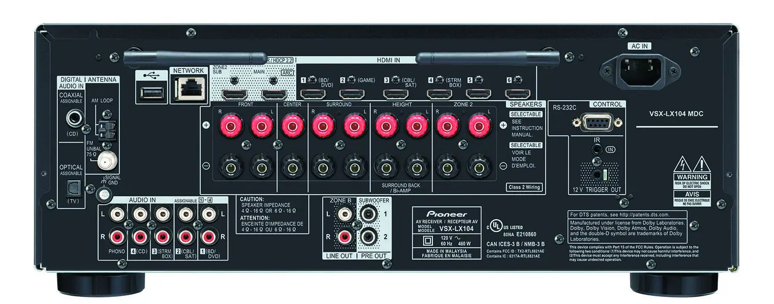 Pioneer VSX-LX104(B) 7.2-ch Network - Overview